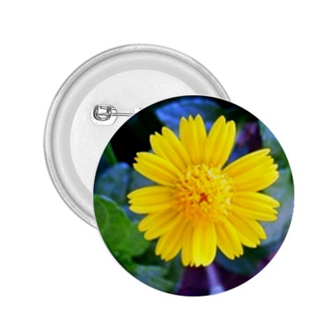 A Yellow Flower  2.25  Button from ArtsNow.com Front