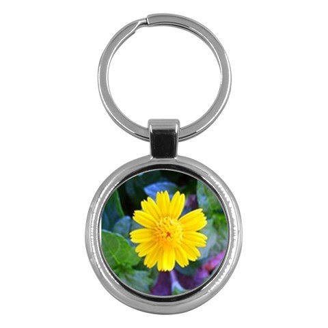 A Yellow Flower  Key Chain (Round) from ArtsNow.com Front