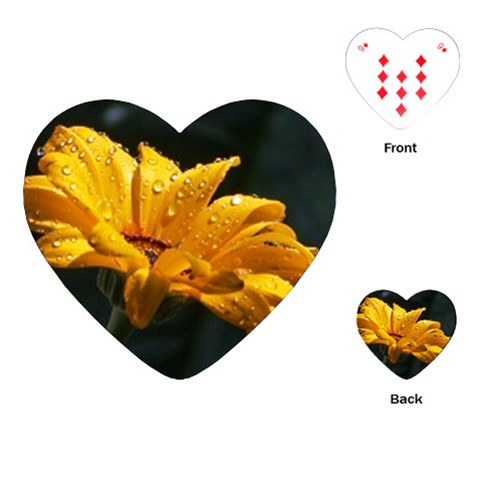 Yellow Orange   Playing Cards (Heart) from ArtsNow.com Front