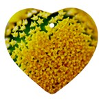 Yellow Flower Stars   Ornament (Heart)