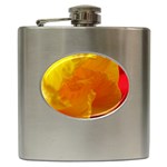 Yellow Flower Front  Hip Flask (6 oz)
