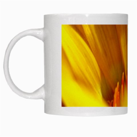 Yellow Color Flower   White Mug from ArtsNow.com Left