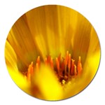 Yellow Color Flower   Magnet 5  (Round)