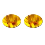 Yellow Color Flower   Cufflinks (Oval)