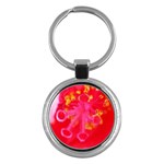 What inside Flowers  Key Chain (Round)