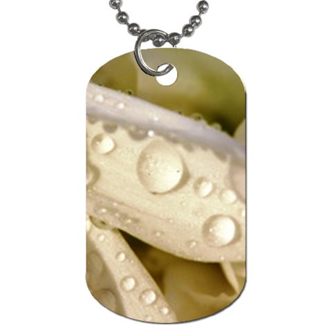 Water Drops on Flower 5  Dog Tag (One Side) from ArtsNow.com Front