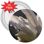 Water Drops on Flower 2  3  Button (10 pack)