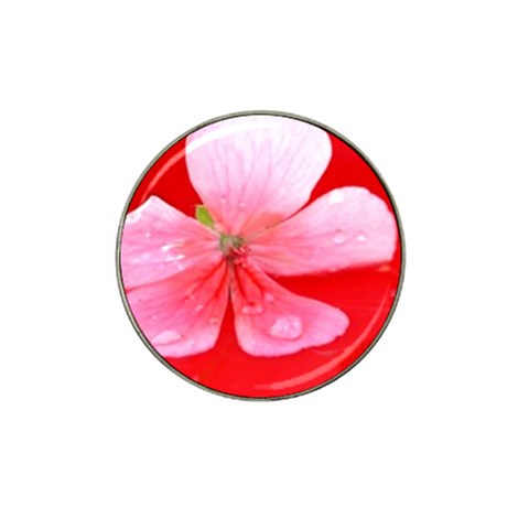 Water and Pink Flower  Hat Clip Ball Marker from ArtsNow.com Front