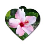 Very Pink Flower  Dog Tag Heart (One Side)