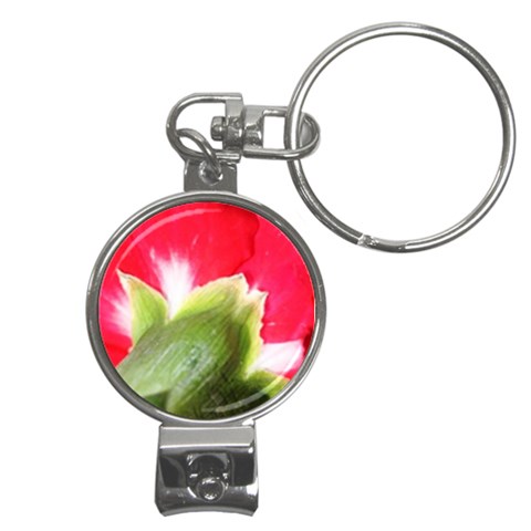 The Red Flower 2  Nail Clippers Key Chain from ArtsNow.com Front