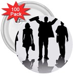 silhouettes 3  Button (100 pack)