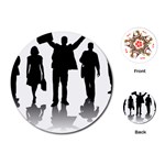 silhouettes Playing Cards (Round)