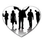 silhouettes Mousepad (Heart)