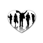 silhouettes Heart Coaster (4 pack)