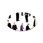 651-Businessman-silhouette Sticker Oval (10 pack)