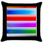Free Vector Fancy Glass Headers - swirls and swooshes Throw Pillow Case (Black)