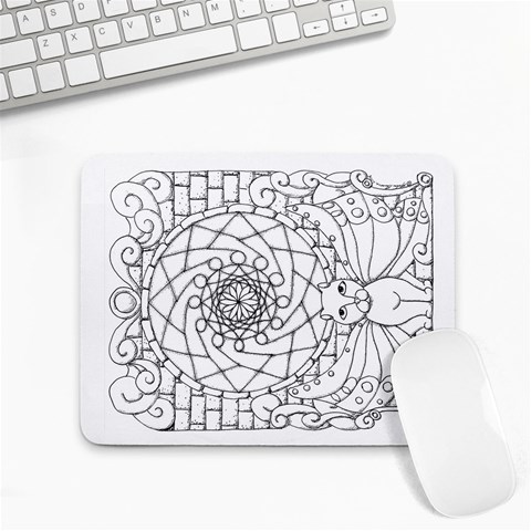 fairycatNRosewindow Small Mousepad from ArtsNow.com Front