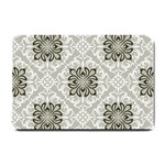 black and white square bkgd Small Doormat
