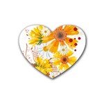 yellow_flower Heart Coaster (4 pack)