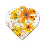 yellow_flower Dog Tag Heart (One Side)