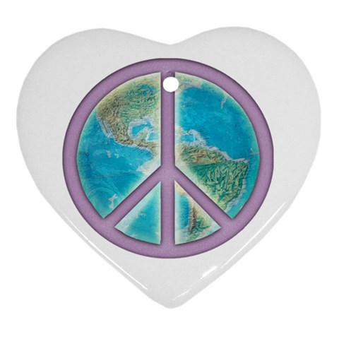 Peace Ornament (Heart) from ArtsNow.com Front
