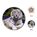 White Tiger 9 Playing Cards (Round)