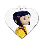 coraline Dog Tag Heart (One Side)