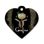 coraline10 Dog Tag Heart (One Side)