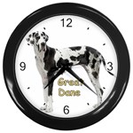 Great Dane Dog Wall Clock (Black)