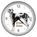 Great Dane Dog Wall Clock (Silver)