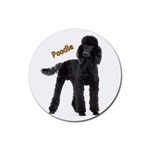 Poodle Dog Rubber Round Coaster (4 pack)