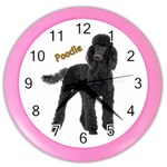 Poodle Dog Color Wall Clock