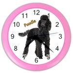 Poodle Dog Color Wall Clock