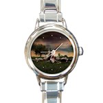 hqpromotriocrow Round Italian Charm Watch