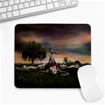 hqpromotriocrow Large Mousepad