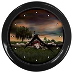 hqpromotriocrow Wall Clock (Black)
