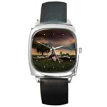 hqpromotriocrow Square Metal Watch