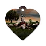 vamp diary Dog Tag Heart (One Side)