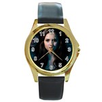 Vampire_Diaries_2_by_100077 Round Gold Metal Watch