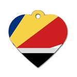 Seychellois Flag Dog Tag Heart (One Side)