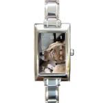 Fun puppy Rectangular Italian Charm Watch