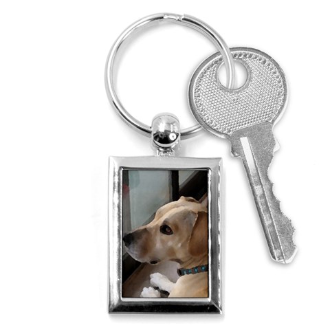 Fun puppy Key Chain (Rectangle) from ArtsNow.com Front