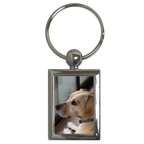 Fun puppy Key Chain (Rectangle) from ArtsNow.com Front