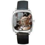 Fun puppy Square Metal Watch