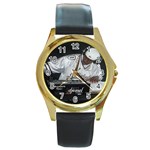 Hip Hop Gospel Connection Logo Round Gold Metal Watch