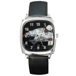 Hip Hop Gospel Connection Logo Square Metal Watch