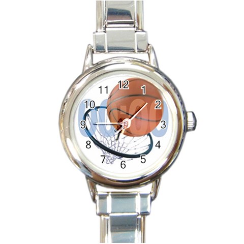 Basketball Round Italian Charm Watch from ArtsNow.com Front