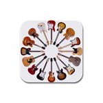 guitars custom Rubber Square Coaster (4 pack)