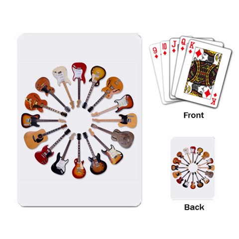 guitars custom Playing Cards Single Design from ArtsNow.com Back