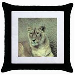 Lioness Throw Pillow Case (Black)